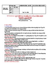 Giáo án Giáo dục công dân Lớp 7 (Sách Chân trời sáng tạo) - Bài 12 Quyền và nghĩa vụ của công dân trong gia đình - Năm học 2022-2023